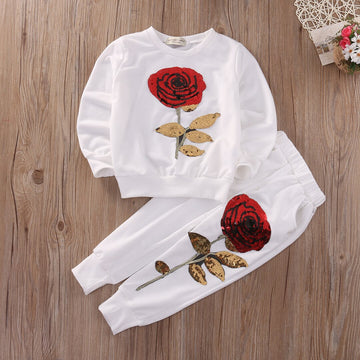 Girls 2Pc Fashion Rose Set